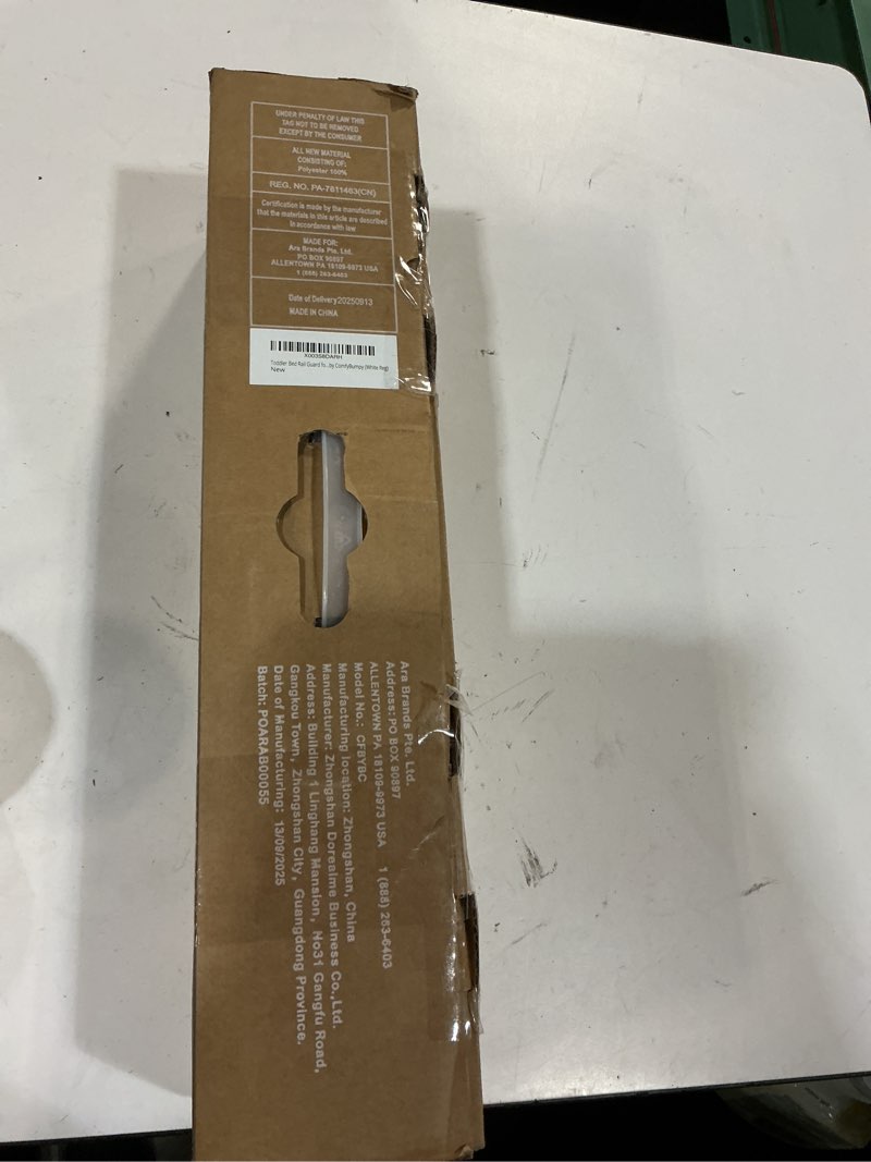 Condition photo showing Good Condition for comfybumpy 1-pack bed rail for toddlers 35.5" l x 19.5" h | toddler bed rails for twin, full & toddler mattress size | swing down rail guard | mattress side rail for kids | white white 35.5” | standard | 1-pack