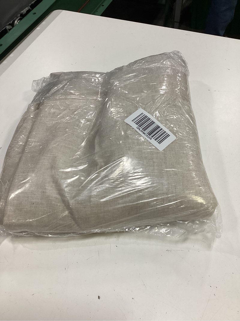 Condition photo showing Good Condition for quince european linen curtain - single panel, 48x96, flax