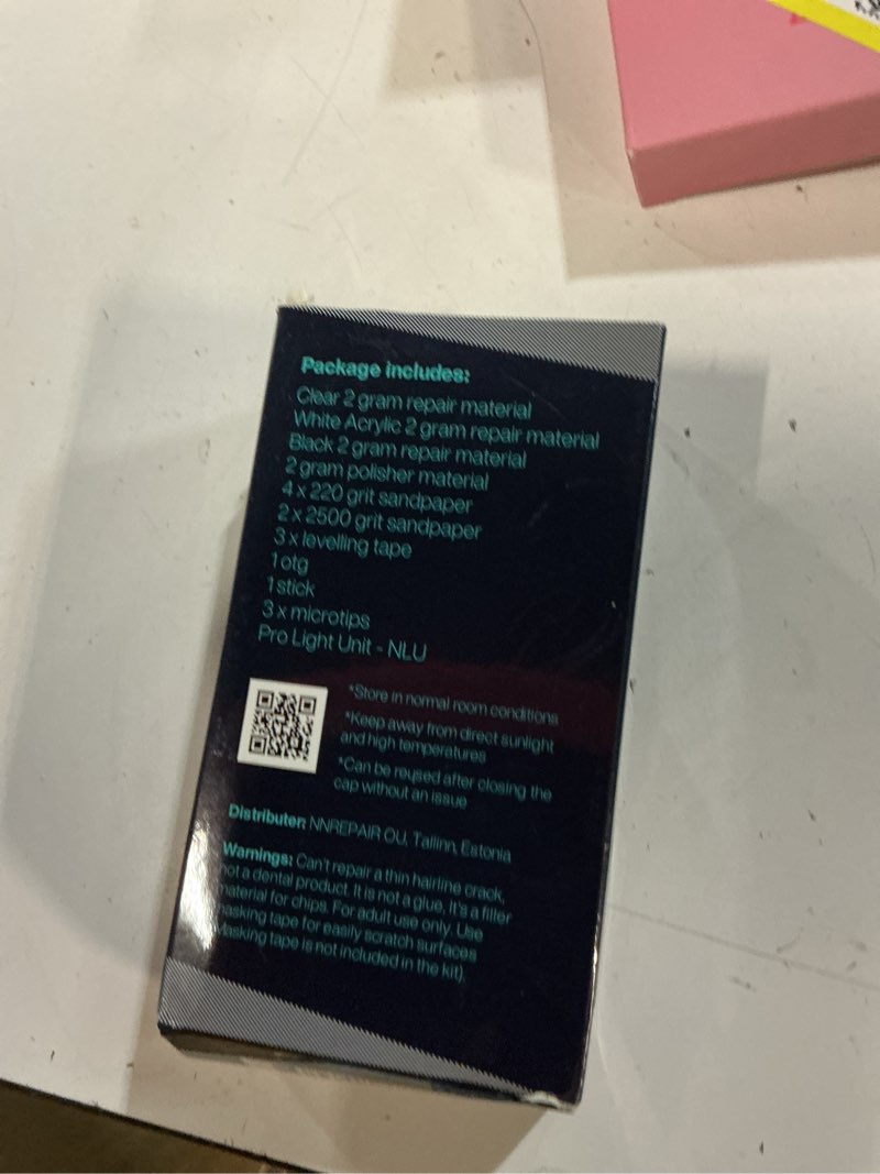Condition photo showing Good Condition for Granite, Marble & Corian Repair Kit (Clear, Black & Acrylic) - Ideal as Quartz Countertop Repair Kit I Works Great for Marble, Porcelain, Ceramic & Granite Surfaces I Also for Bathtub & Tile Repair