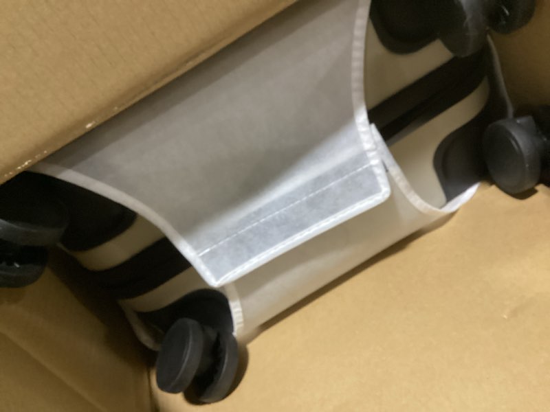 Condition photo showing As Is for Carry On Luggage Top Opening, FLT Expandable Polycarbonate Hard Shell Suitcase with Wheels (FX-Lite, Beige, 20 Inch, 36L-41L) Beige Carry-On 20-Inch