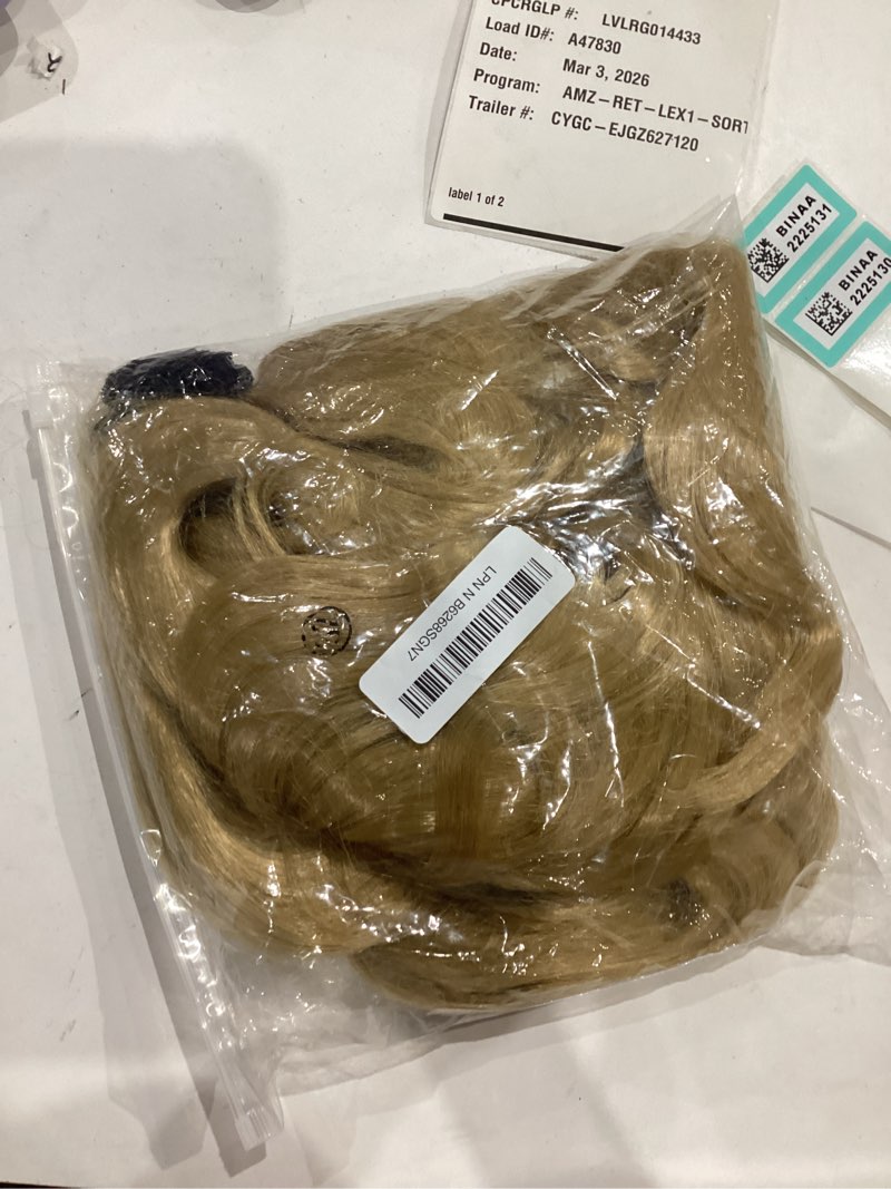 Condition photo showing Good Condition for JoneTing 160cm/ 62 Inch Long Blonde Wig for Adult?+Hair Cap? Super Long Straight Blonde Wig for Women Princess Wig Synthetic Blond Wig for Halloween Peluca Verde for Christmas Party Light Blond
