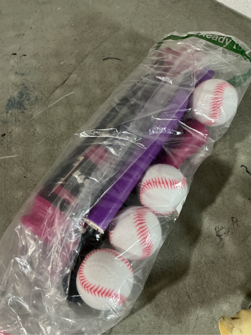 Condition photo showing Good Condition for hyes baseball set - 3 ways to play, adjustable height, easy to assemble, safe & sturdy, ideal sport gift for kids 3in1-purple