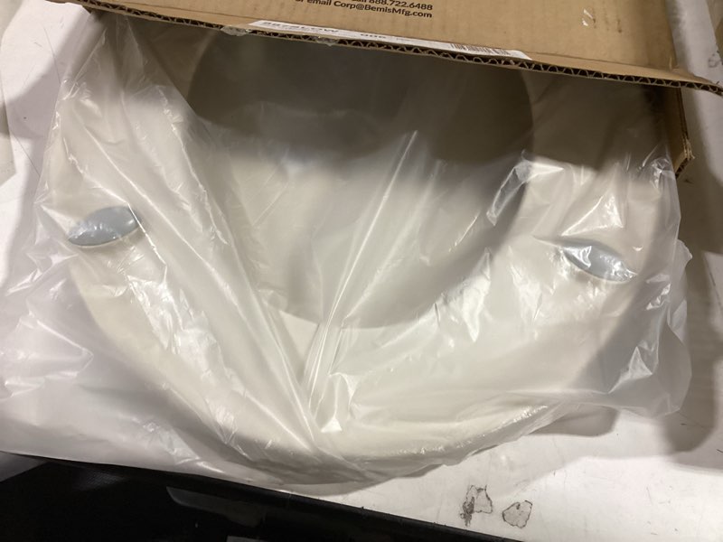 Condition photo showing Good Condition for mayfair aurora slow close toilet seat, easy clean hinges and adjustable perfect fit plastic seat, made in usa, round, bone