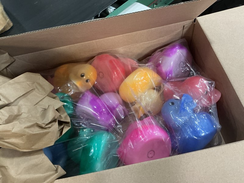 Condition photo showing New/Like New for multicolor large rubber ducks assortment toy ducks bulk bathtub floating squeak