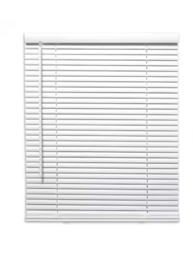 project source 1-in slat width 34-in x 64-in cordless white vinyl light filtering mini-blinds