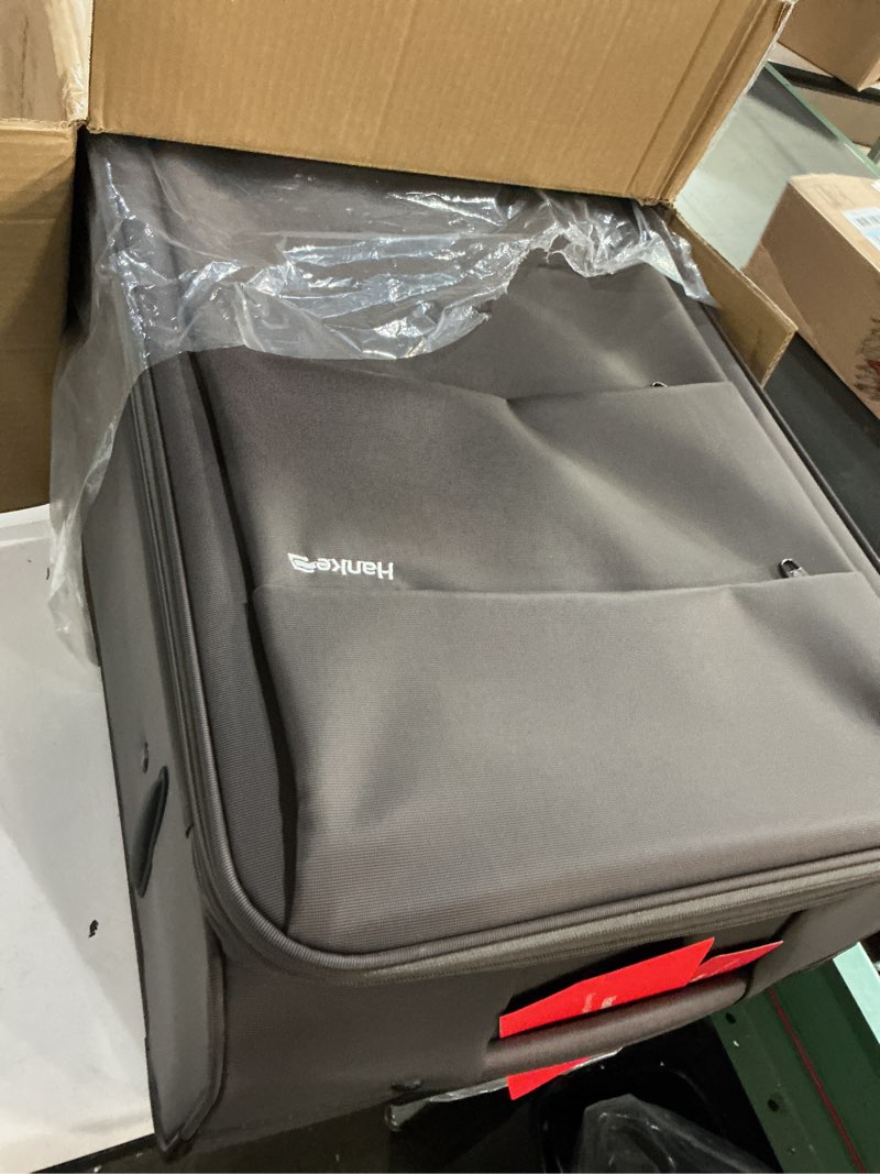 Condition photo showing New/Like New for Hanke 28 Inch Luggage with Spinner Wheels Expandable Large Suitcase with Wheels Softside Check in Luggage Rolling Suitcase with Lock Lightweight Travel Luggage for Men and Women.(Coffee) 28-Inch Checked In Coffee