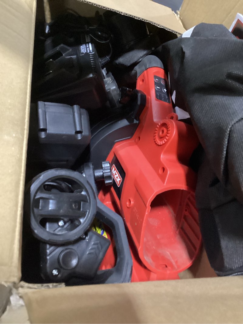 Condition photo showing Good Condition for mzk 40v cordless leaf blower vacuum mulcher, 3-in-1 battery powered leaf vacuum with 40l bag, 600 cf