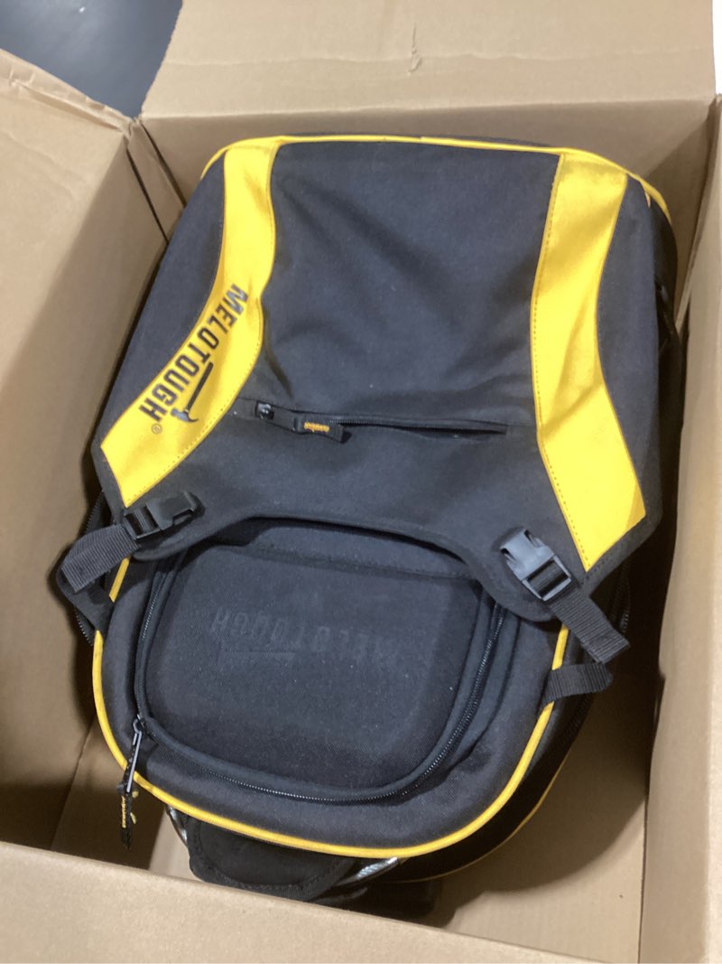 Condition photo showing Good Condition for melotough rolling tool bag with wheels,large heavy duty rolling tool bag for men with 35 pockets&telescoping handle for electrician,hvac,construction,technicians,mechanic,welder (yellow) yellow rolling tool bag