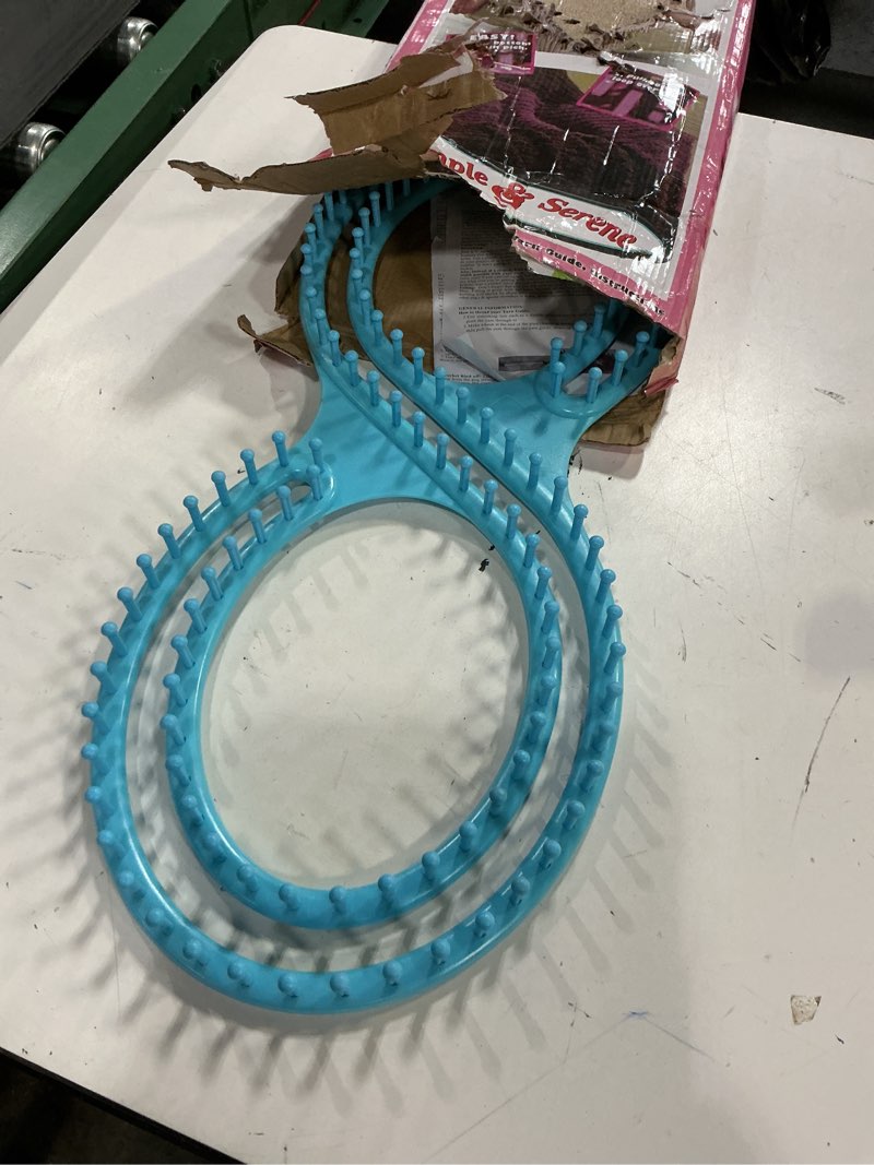 Condition photo showing Good Condition for wayion 55" afphgan serenity loom knitting board weave loom kit with step by step instructions great for the experienced loom knitter(blue/pink) (blue)