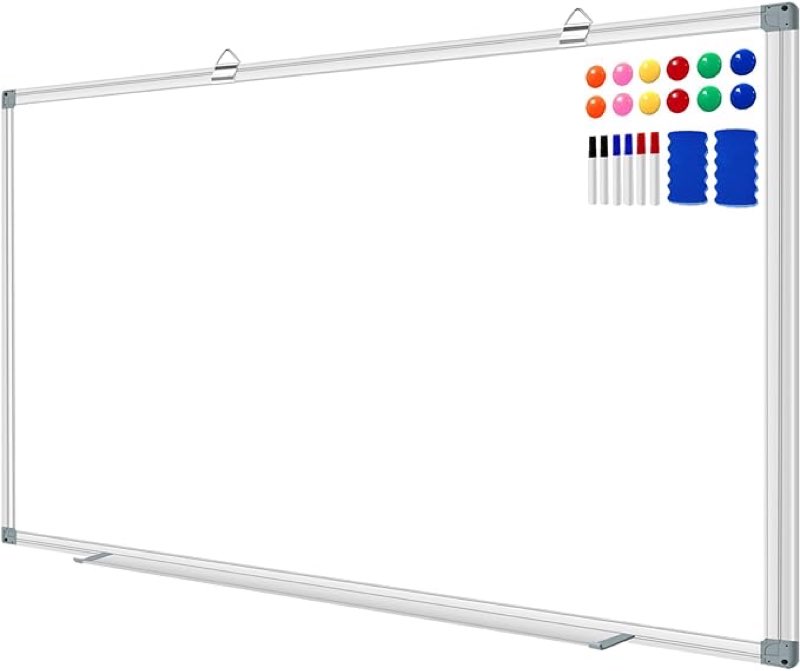 h-qprobd 72"x48" large dry erase board for wall 6' x 4' magnetic whiteboard aluminum presentation wh