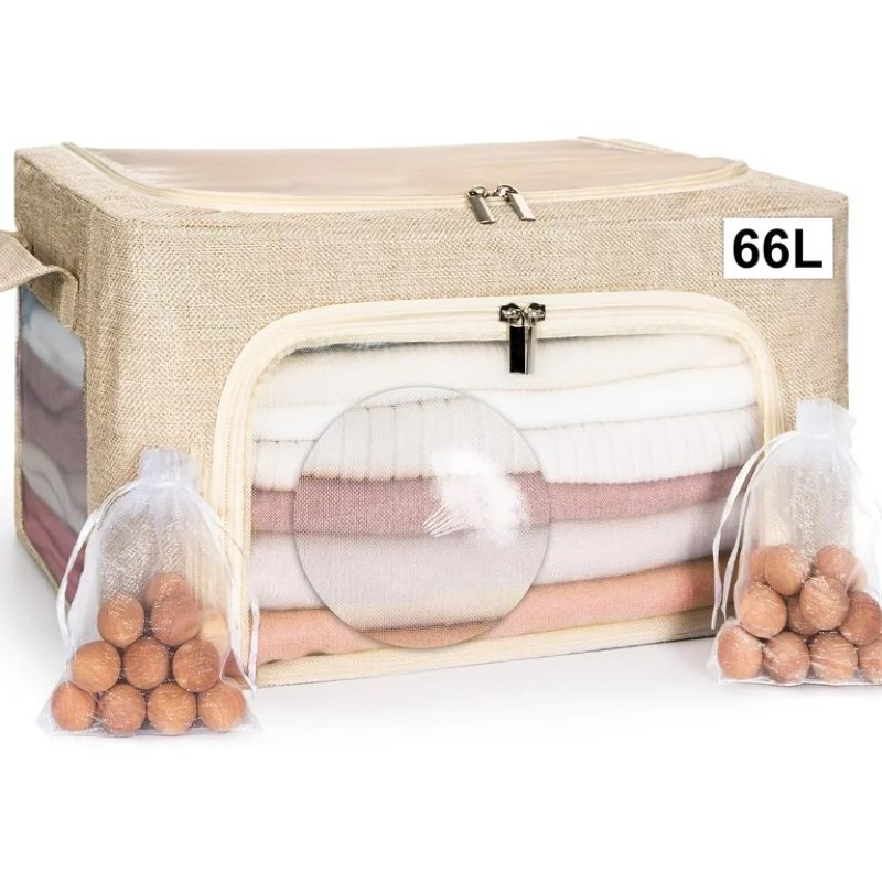66L Large Cashmere Sweater Storage Bags | With 2 Bags of Natural Cedar Ball | Breathable Cashmere Ga