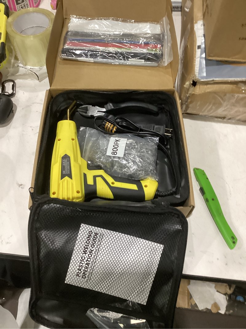Condition photo showing Good Condition for allturn plastic welder, 2 in 1 plastic welding kit, hot staples weld gun, car bumper repair kit for most plastics, patent number d970324(yellow)