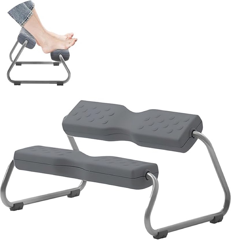 Made in Korea] Duorest EZFoot 2-Tier Ergonomic Footrest – Dual-Level Support, Adjustable Tilt, Non-Slip & Acupressure Surface, Under Desk Footrest for Home & Office