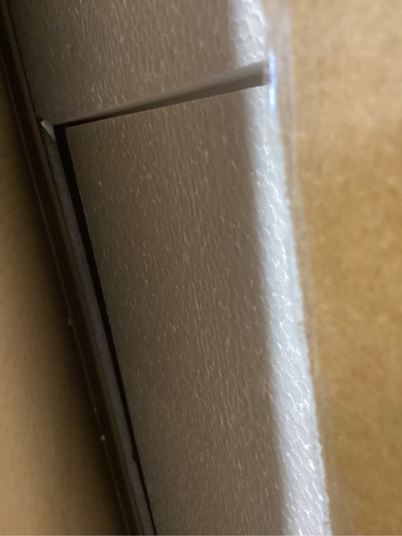 Condition photo showing Good Condition for neutype full length mirror standing, hanging or leaning against wall - large rectangle bedroom floor dressing wall-mounted mirror, aluminum alloy thin frame, gold, 63"x20"