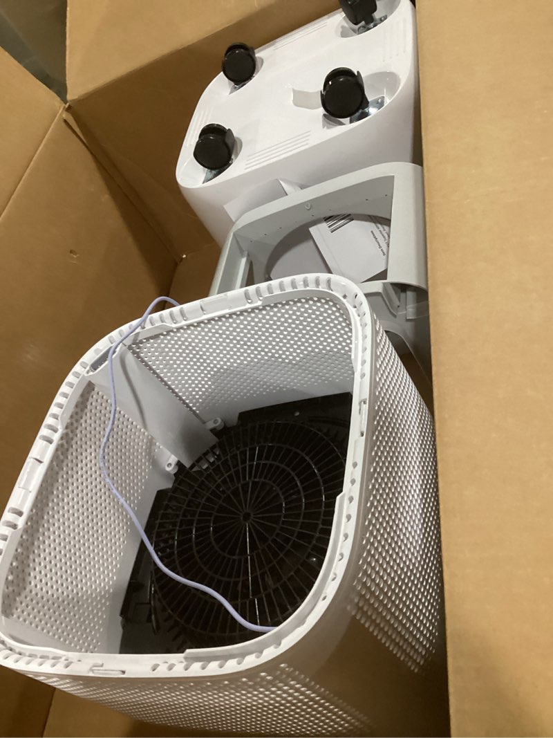 Condition photo showing As Is for levoit superior 6000s smart evaporative humidifiers for home whole house up to 3000ft², 23l, last 72-hour, premium filter, dry mode, wheels & water fill hose, foldable storage, sleep mode, new edition 23l white