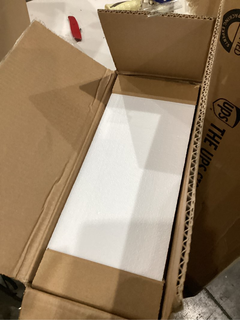 Condition photo showing Good Condition for Iwell 67" Tall Bathroom Cabinet, Storage Cabinet with 2 Doors & 1 Drawer, Bathroom Storage Cabinets with Adjustable Shelves, for Living Room, Entryway, Home Office, White