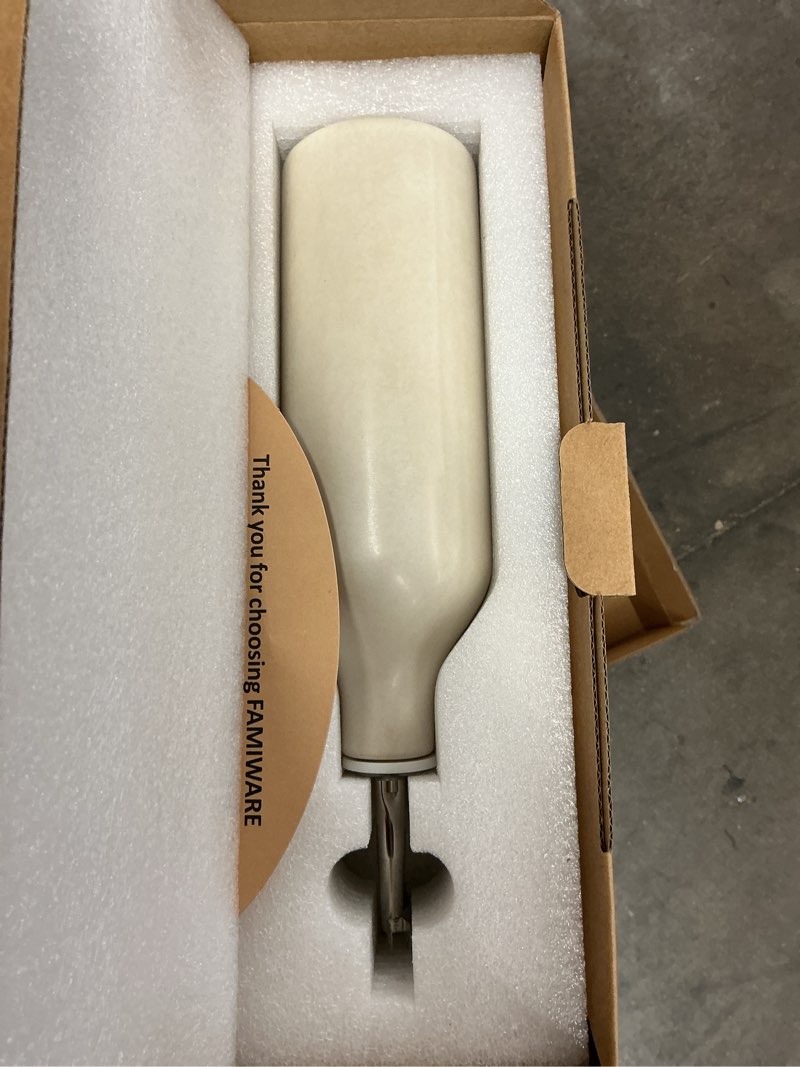 Condition photo showing Good Condition for famiware milkyway 16oz ceramic olive oil dispenser bottle, 1 piece oil dispenser for kitchen with stainless steel pourers, suitable for storage vinegar, soy sauce, coffee syrup, matte beige white matte beige white 1 piece (milkyway)