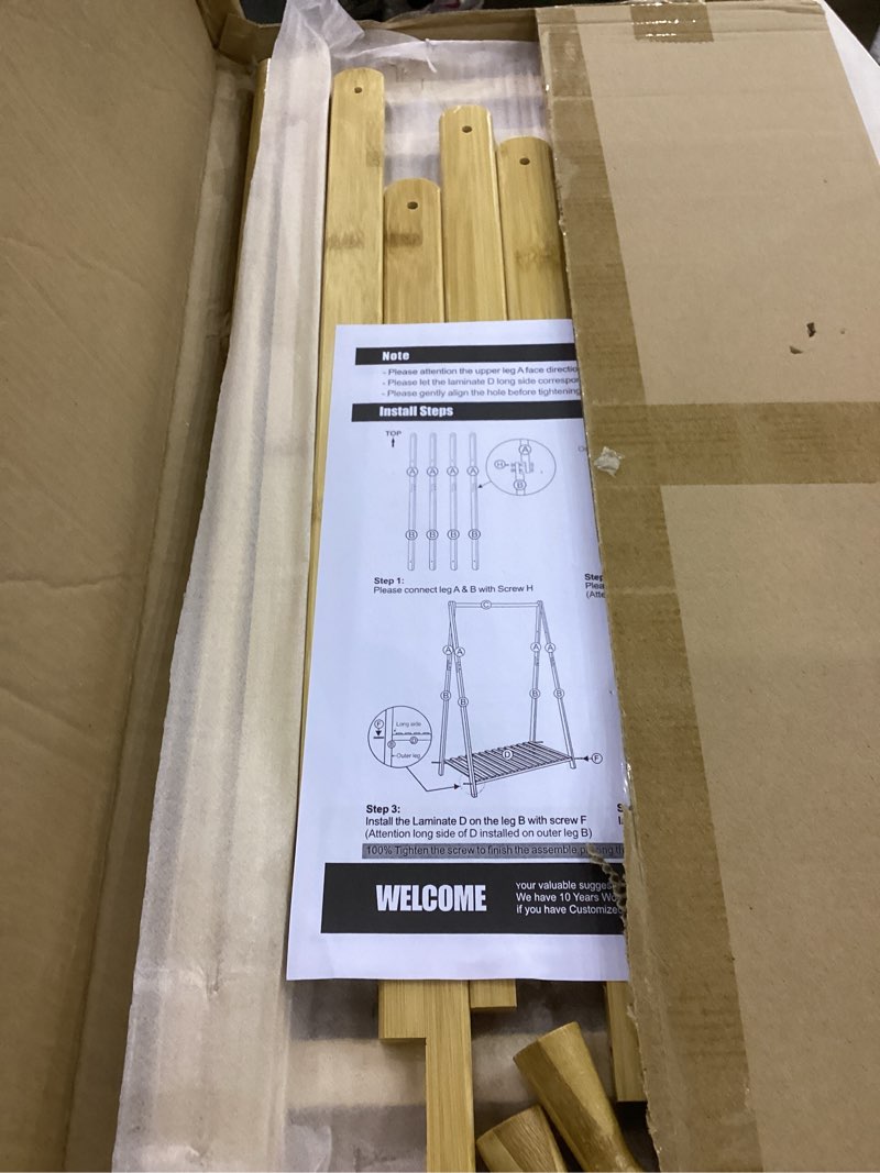 Condition photo showing Good Condition for TV 31 Bamboo Kid Clothes Hanger Rack