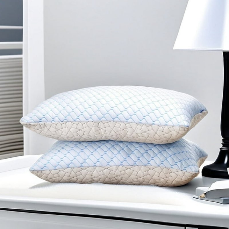 (Set of 1)PYPUMSA Shredded Memory Foam Pillows King Size Regulating Reversible Cooling Pillow Bed Pillow for Bed, Adjustable Loft Bed Firm or Soft Pillows for Side, Back, Stomach, Hot Sleepers