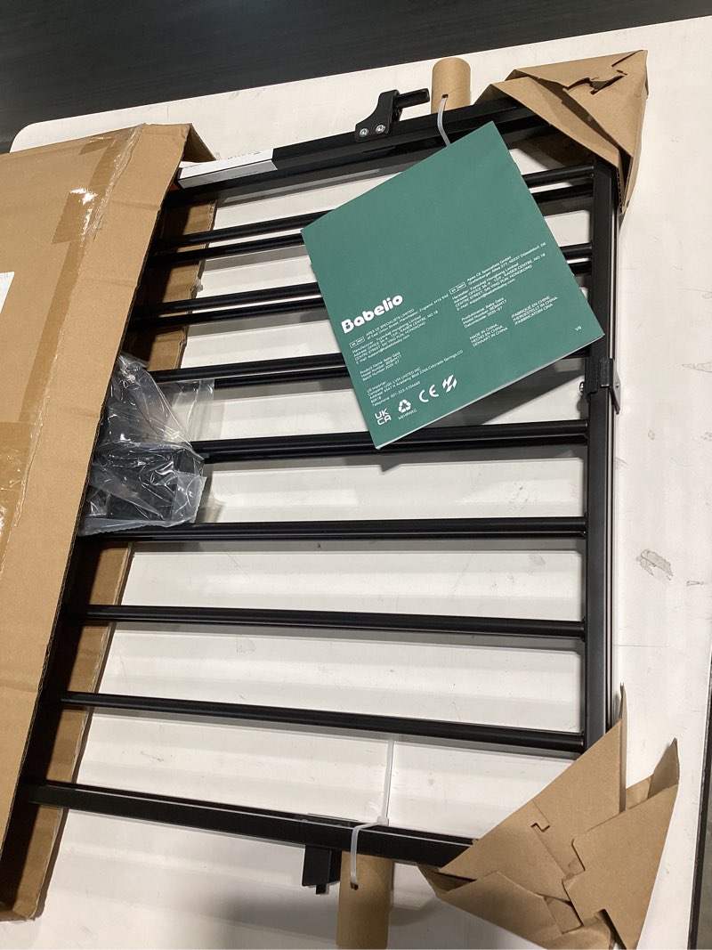 Condition photo showing Good Condition for babelio baby gate for stairs, kitchen & doorways, no bottom bar| one-handed operation| auto-close| hardware mount (drill needed) safety dog/pet gate (black - b17, 26-43" w, 28" h)