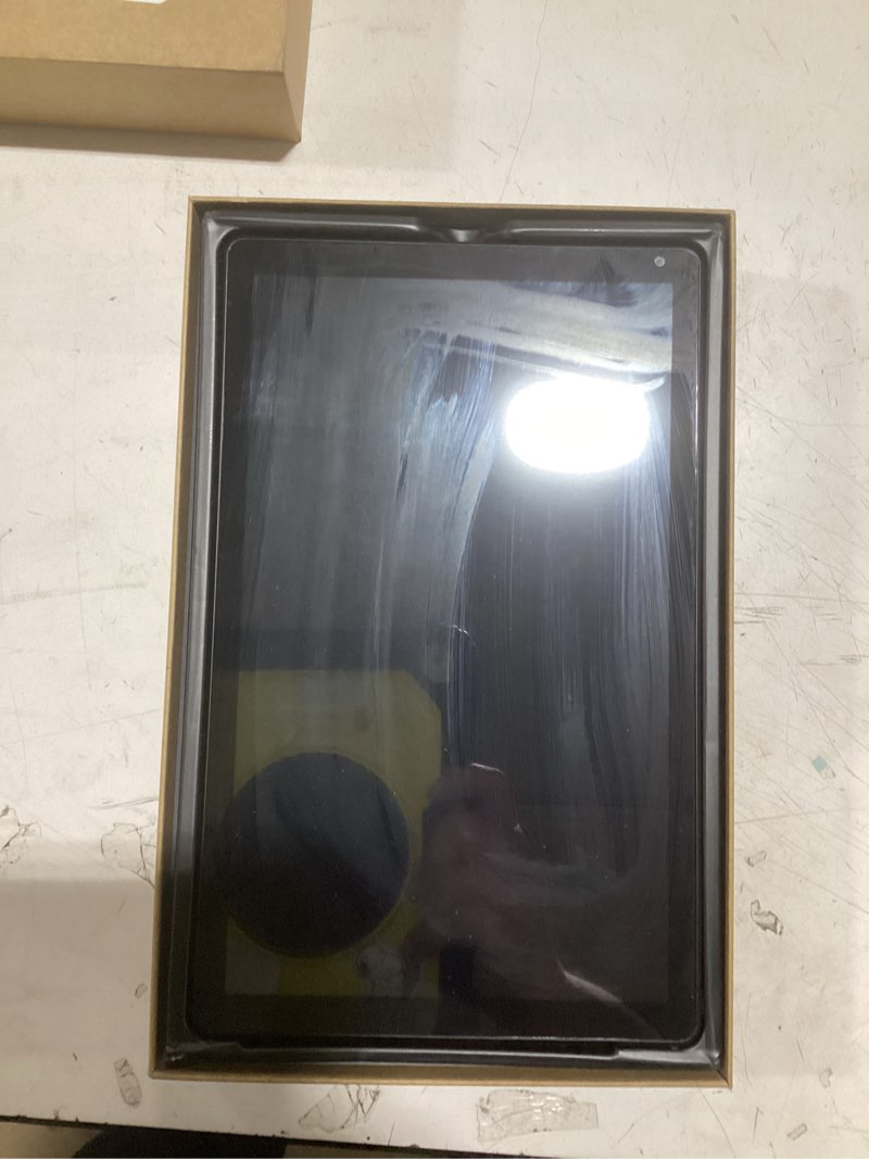 Condition photo showing As Is for android 15 tablet 10 inch, 16gb ram 32gb rom 1tb expandable, fast wifi 6 & bt 5.4 tablets 5-core, hd ips touchscreen, 8h+ battery, dual camera portable tablet for kids & adults, gift, streaming black out