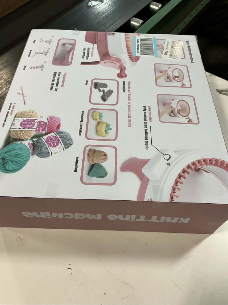 Condition photo showing New/Like New for Sentro Knitting Machine, 48 Needles Smart Knitting Crochet Machine with Row Counter for Adults and Beginners, Automatic Circular Weaving Spinning Knitting Loom Machine Kit for Hat,Socks,Scarves,Gloves