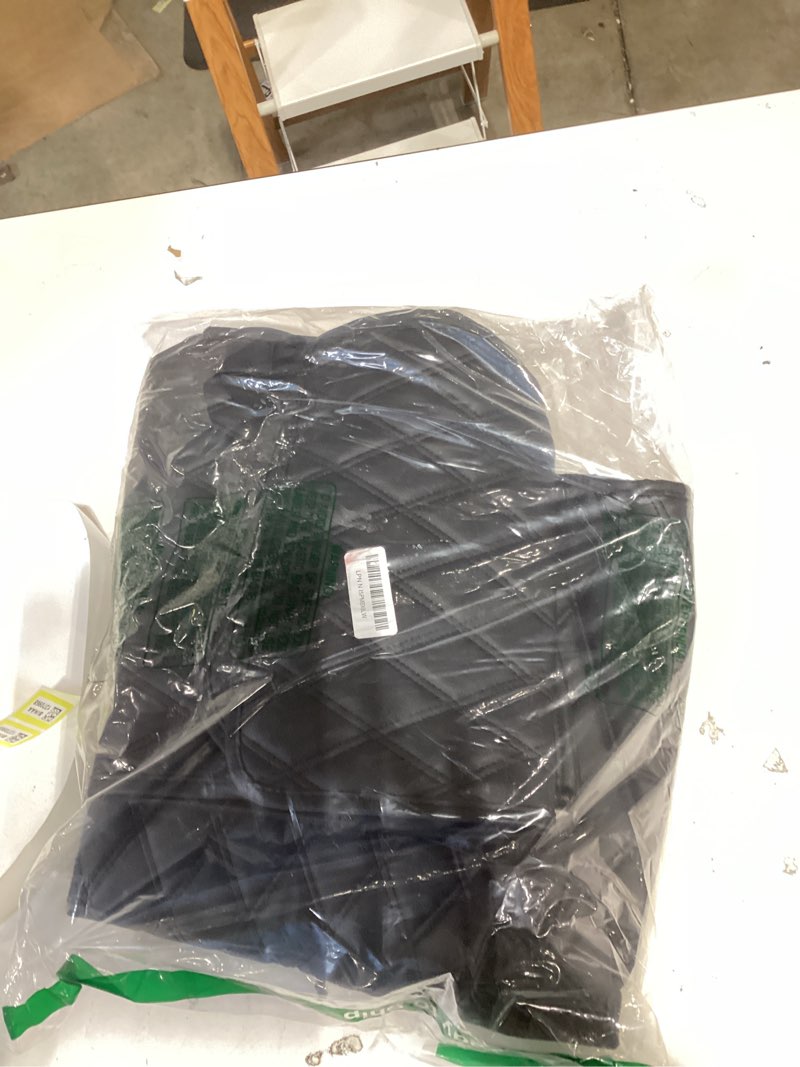 Condition photo showing Good Condition for fh group car seat cushion rear set black faux leather automotive seat cushions - universal fit, rear car seat cushions with non-slip silicone backing for suv, sedan, van, black - rear set black rear set