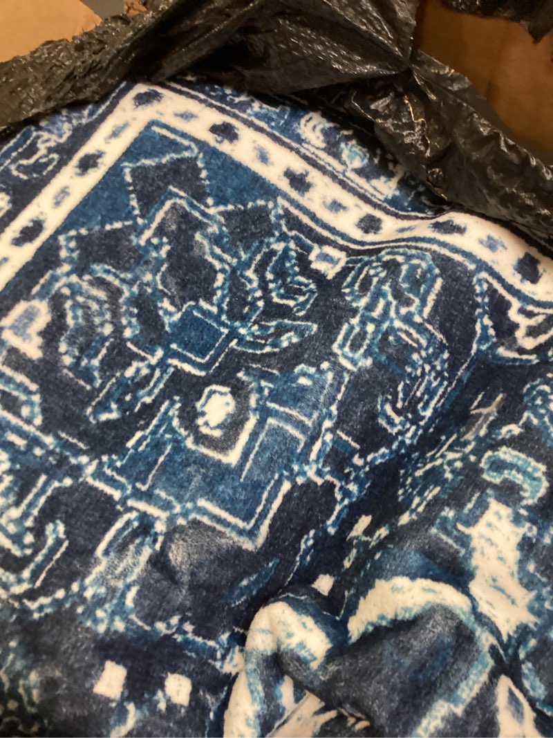 Alora Decor Swagger 3 x 5 (ft) Loomed Blue,White,Beige Rectangular Indoor Medallion