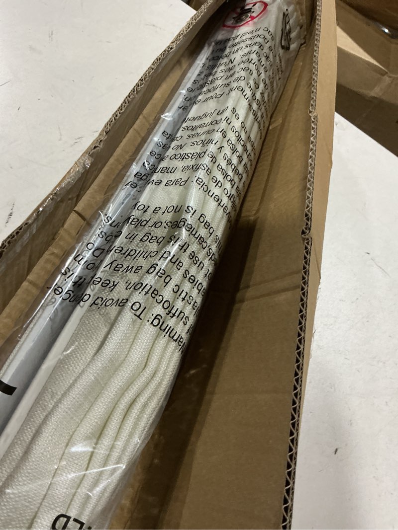 Condition photo showing Good Condition for lazblinds no drill roman shades for windows, cordless light filtering window shades with uv protection, polyester fabric for bedroom & living room, 28" w x 64" h, off white light filtering - off white 28"w x 64"h