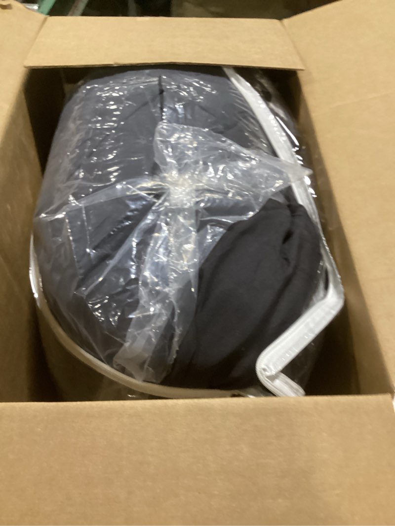 Condition photo showing As Is for Comfort Spaces Juliette Luxe Comforter Set Velvet Lush with Soft Brushed Microfiber Reverse, All Season Cozy Velvet Bedding Sets, Fluffy Comforter Bed Set, Matching Sham, Black Full/Queen 3 Piece Black Comforter Full/Queen