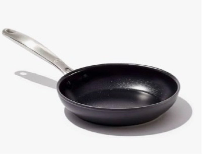 oxo enhanced 8" frying pan skillet, pfas-free ceramic nonstick, durable hard anodized cookware, scra