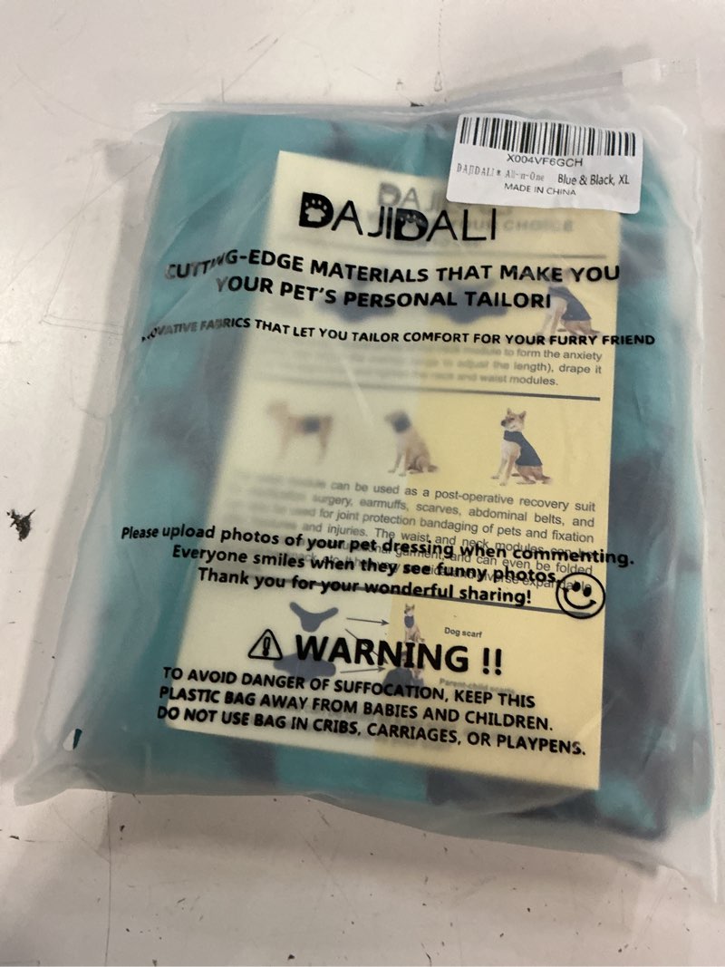 Condition photo showing New/Like New for dajidali® dog & cat anxiety vest & spay recovery suit – silent calming wrap for surgery, thunderstorms – breathable cone alternative xl