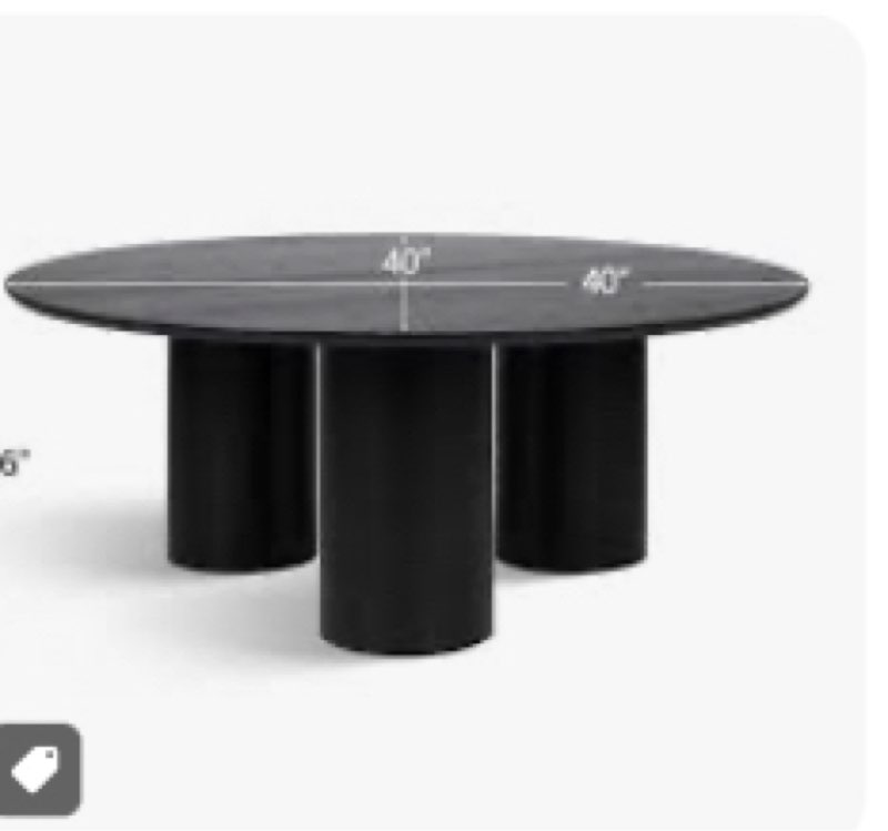 Incomplete box 1 only) BAGUETTE 40INCH ROUND COFFEE TABLE