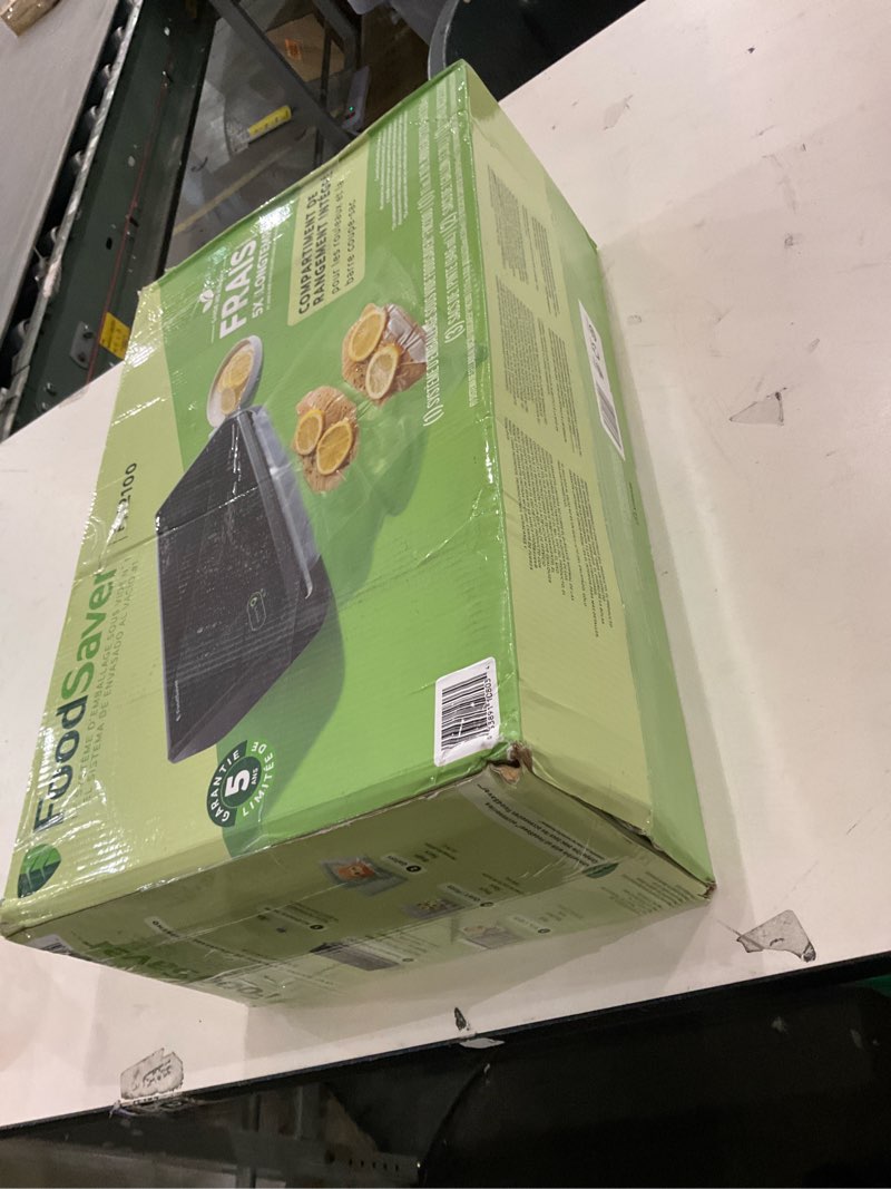 Condition photo showing As Is for FoodSaver Vacuum Sealer Machine, Automatic Bag Detection, Sous Vide Friendly, with sealer bags, roll, handheld vacuum sealer, black