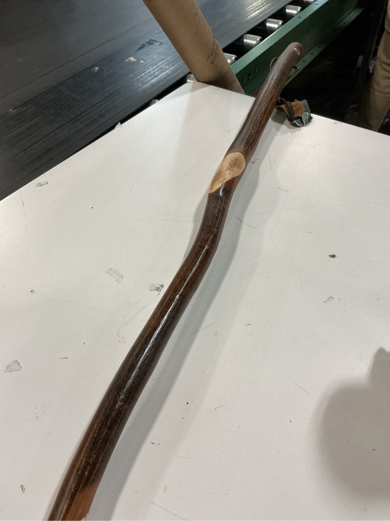 Condition photo showing Good Condition for Brazos Rustic Wood Walking Stick, Hickory, Traditional Style Handle, for Men & Women, Made in The USA 55 Inch (Pack of 1)