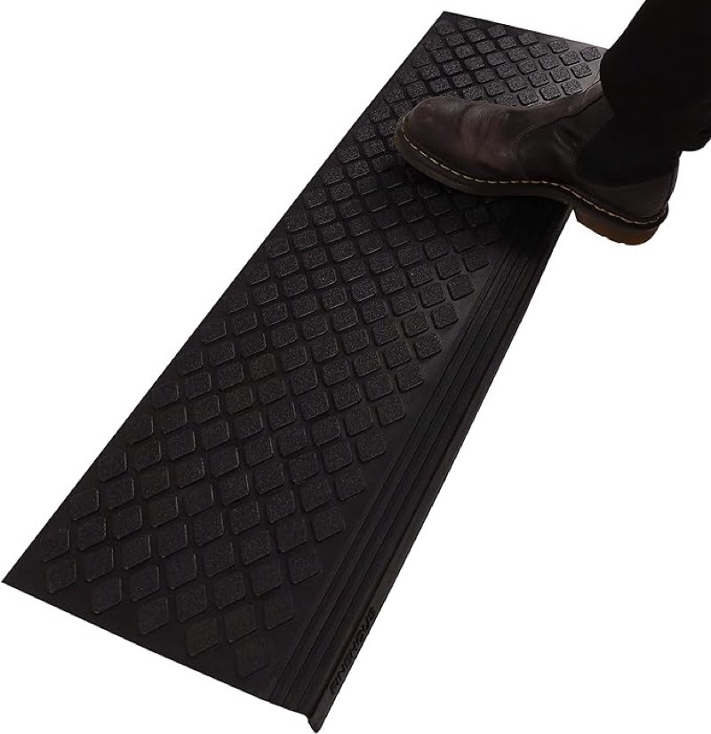 Rubber Stair Treads Non-Slip Outdoor 30”x10” (5-Pack) – Anti-Slip Step Mat with Nosing