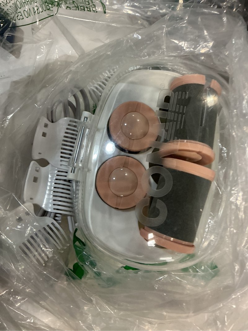 Condition photo showing Good Condition for Conair Double Ceramic Hot Rollers for Long, Medium & Short Hair, 5 Ceramic Flocked 1½-Inch Heated Hair Rollers with Clips, Hot Curlers for Women, Volume & Curls, Dual Voltage, Pink/White Pink / White 1 Count (Pack of 1)