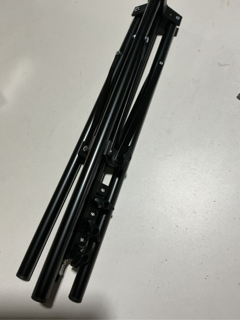 Condition photo showing Good Condition for Erytlly Hair Dryer Stand Hair Dryer Holder with Tripod Hands Free 360-Degree Rotating Universal Clip Adjustable Height from 36-76 Inch Metal Blow Dryer Holder for Bathroom, Vanity, Makeup Room Large