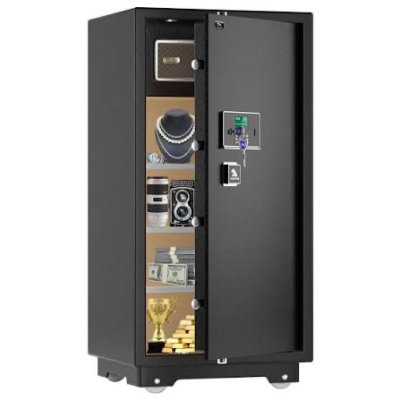 ?us stock?tigerking 11.5 cubic feet extra large heavy duty safe box, home safe with double safety ke