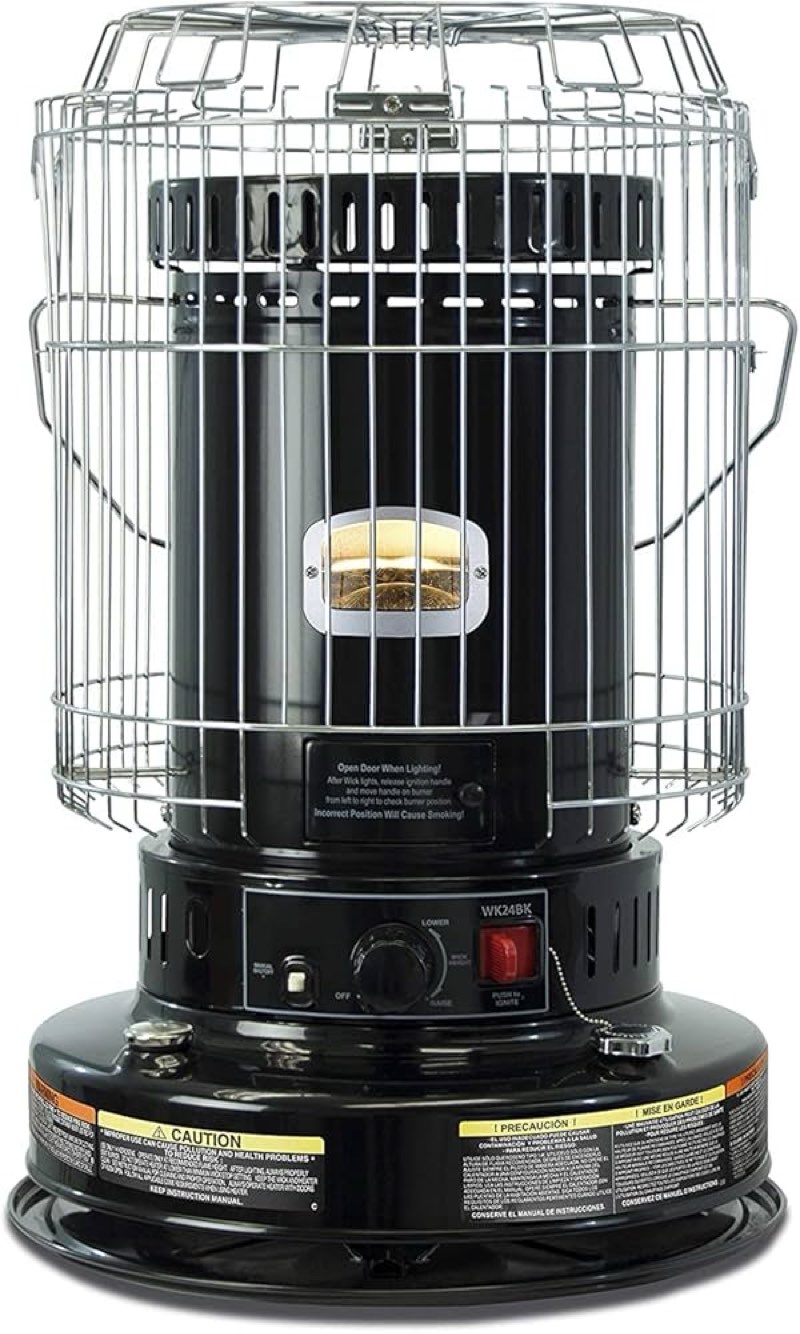 23800 btu convection kerosene heaters for indoor use portable (black)