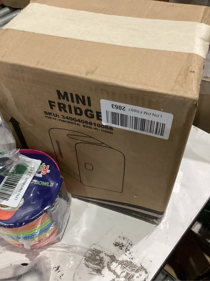 Condition photo showing New/Like New for Antarctic Star Compact Refrigerator, Portable Mini Fridge, Skin Care 4L Capacity/6 Cans, for Bedroom, Car, Office & Dorm, Small Cooler for Cosmetics, Beverage and Food, White White Normal