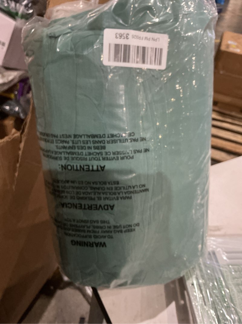 Condition photo showing Good Condition for litanika comforters twin/twin xl size haze green, 2 pieces lightweight solid bedding set & collections, all season fluffy bed set (66x90 inches comforter & 1 pillowcase) haze green twin/twin xl