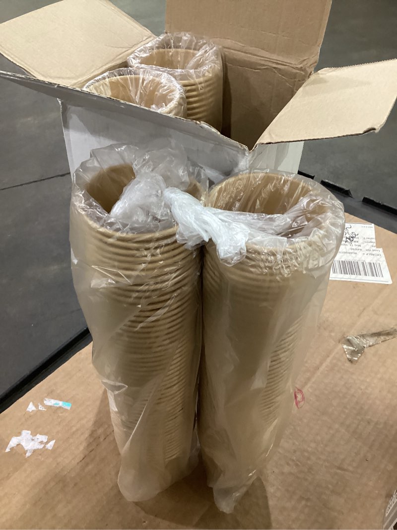 Condition photo showing Good Condition for lamosi 200 pack 8 oz kraft paper cups, brown disposable paper coffee cups, unbleached paper cups for hot/cold beverage party home office kraft-8oz-200pack