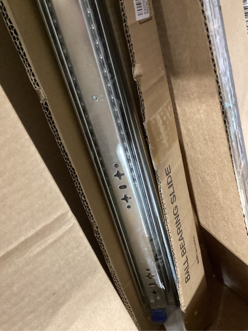 Condition photo showing Good Condition for 1 Pair Heavy Duty Drawer Slides with Lock 18 20 22 24 26 28 30 32 34 36 38 40 Inch 250 lb Load Capacity Side Mount Full Extension Ball Bearing Rail, 24 inch 53mm Wide-With Lock 24 Inch
