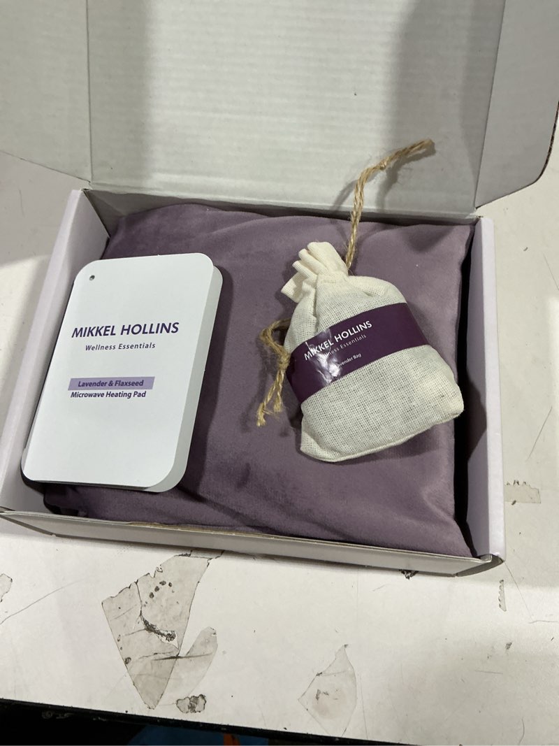 Condition photo showing New/Like New for Microwave Heating Pad with Flaxseed and Lavender for Back, Neck, Shoulder, Joint & Menstrual Cramp Relief, Washable Cover and Reusable, with Mini Lavender Bag Gift