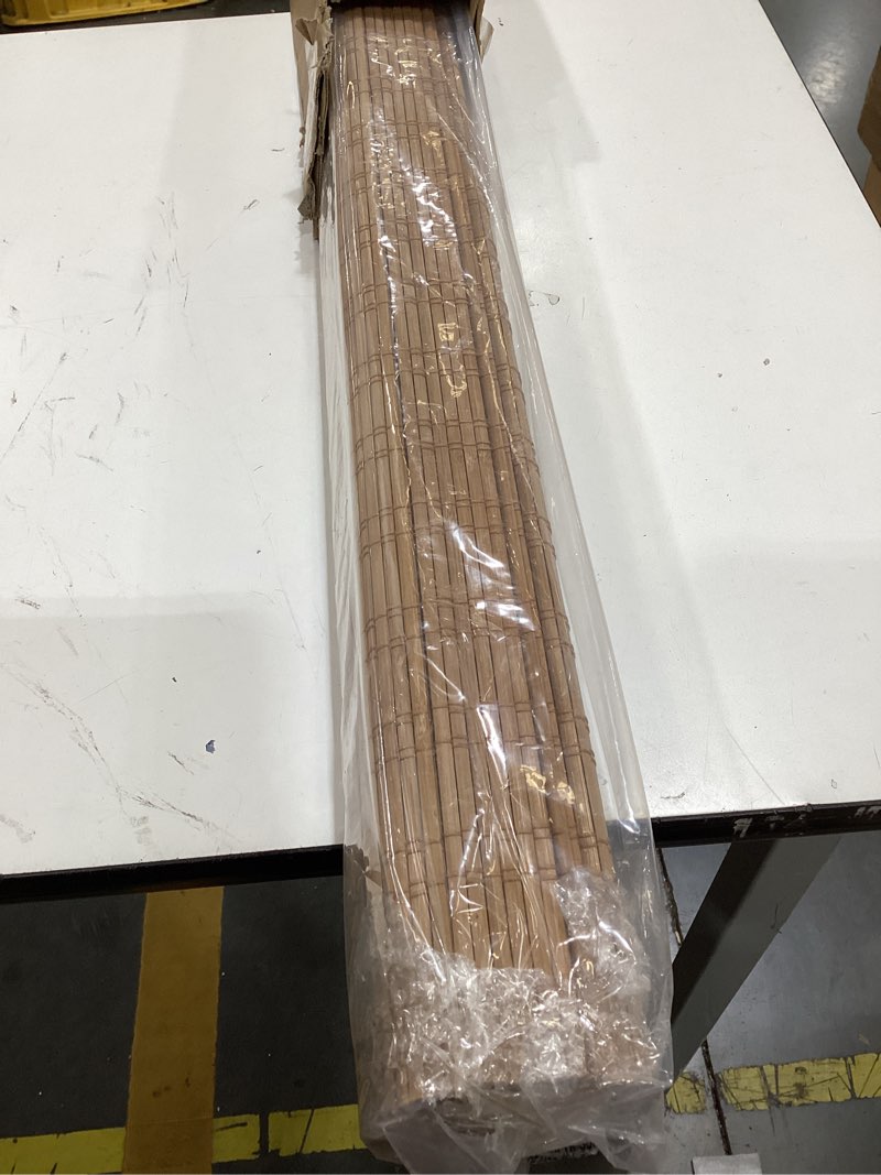 Condition photo showing Good Condition for lazblinds no drill bamboo roman shades, 35x64, ceylon light russet | light filtering window treatment, no tools cordless roll up bamboo blinds for window ceylon light russet 35'' w x 64'' h