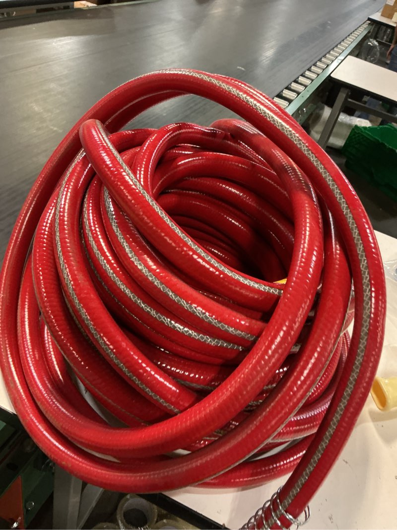 Condition photo showing As Is for neverkink xp teknor apex 3/4-in x 100-ft contractor-duty kink free vinyl red coiled hose