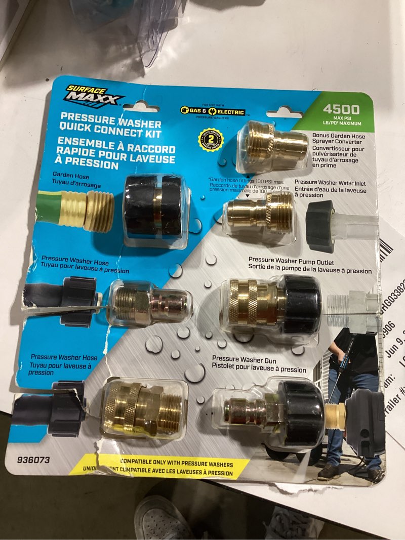 Condition photo showing Good Condition for surfacemaxx quick connect kit 4500 psi