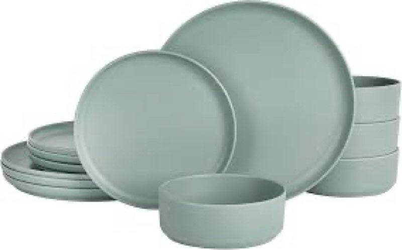 Sage Plate and bowl dish set
