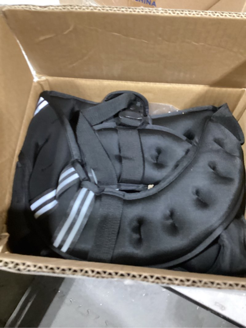 Condition photo showing Good Condition for ZELUS Weighted Vest, 6lb/8lb/12lb/16lb/20lb/25lb/30lb Weight Vest with Reflective Stripe for Workout, Strength Training, Running, Fitness, Muscle Building, Weight Loss, Weightlifting 12lb Black